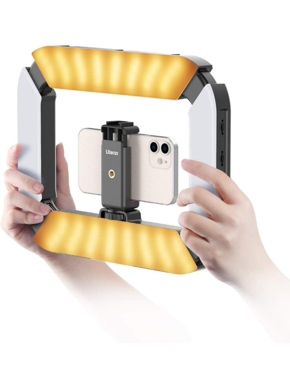 Smartphone Video Rig with Light, 8500K Stabilizer & 8000mAh Selfie Ring Light